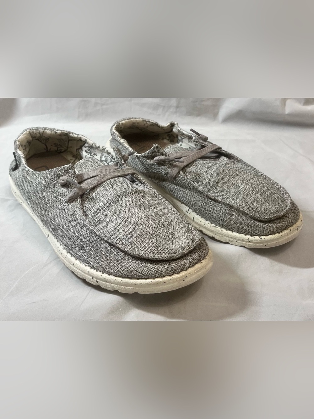 Hey Dude Wendy Gray Slip-On Canvas Shoes
